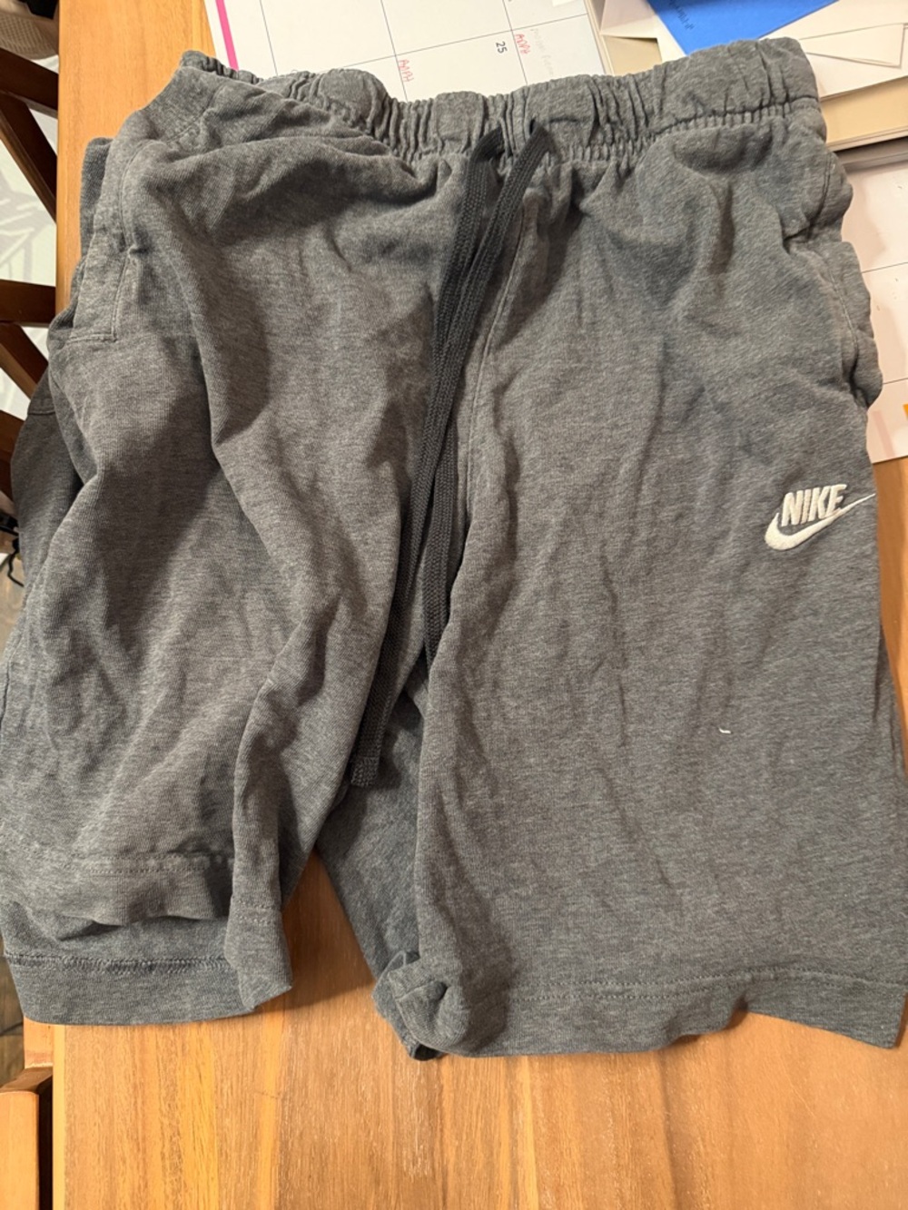 Nike Gray Heather Drawstring Kids Shorts